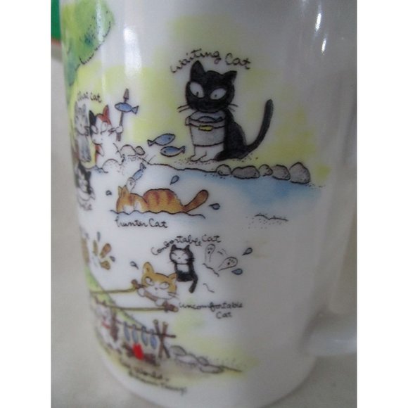 Akemi Takagi Fourteen Cats Cartoon Cat World Small Mug Japan EUC - Picture 7 of 16